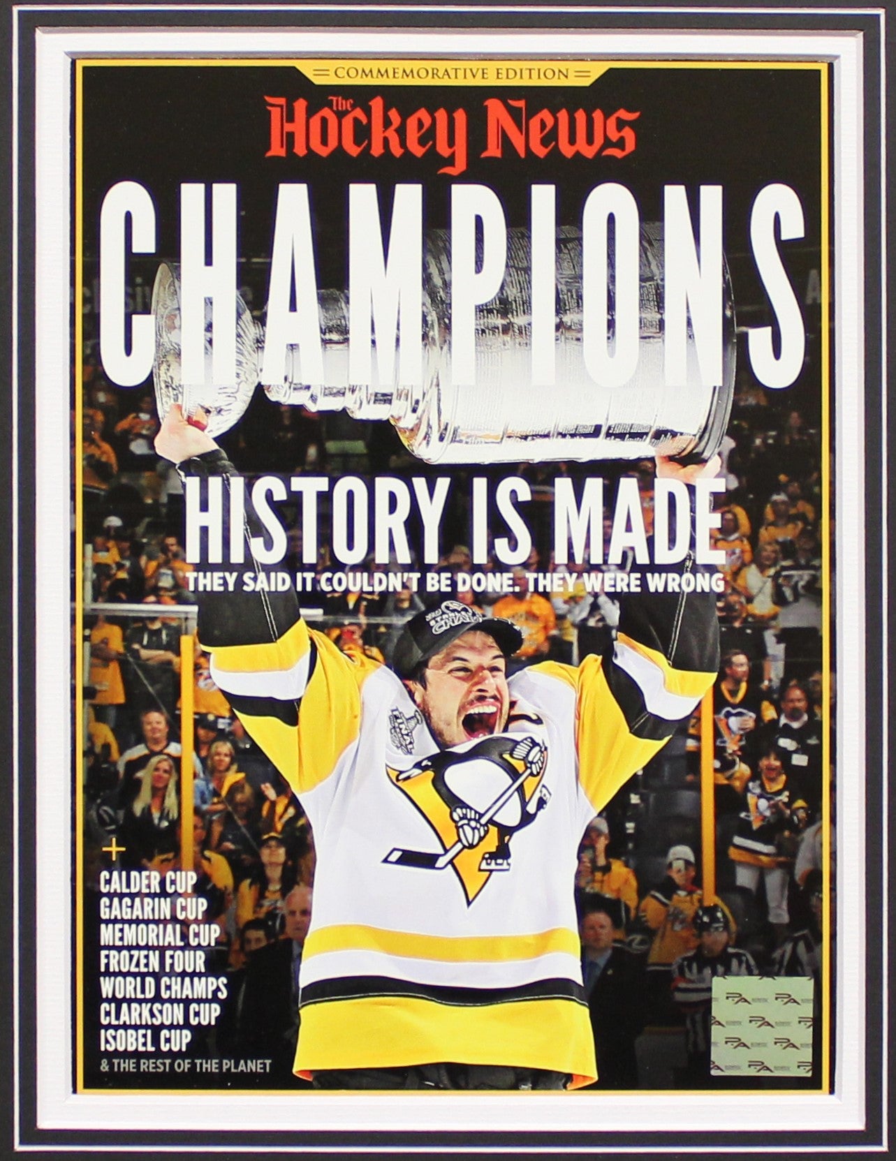 Pittsburgh Penguins 5 Time Stanley Cup Champions - 8x8 Die Cut