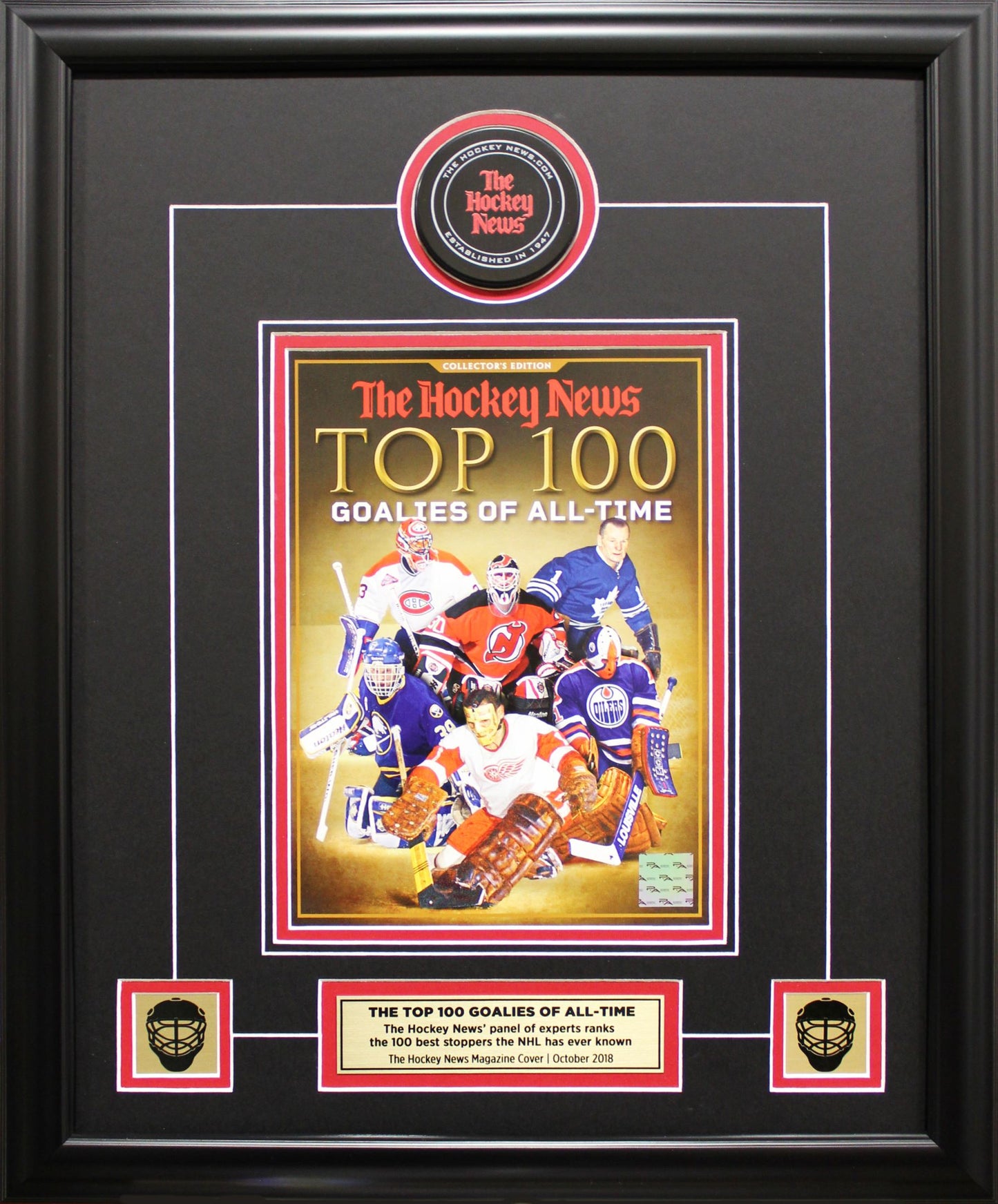 TOP 100 GOALIES OF ALL-TIME | FRAMED COVER