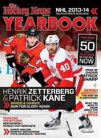 2013 - 2014 NHL YEARBOOK | Detroit & Chicago Cover
